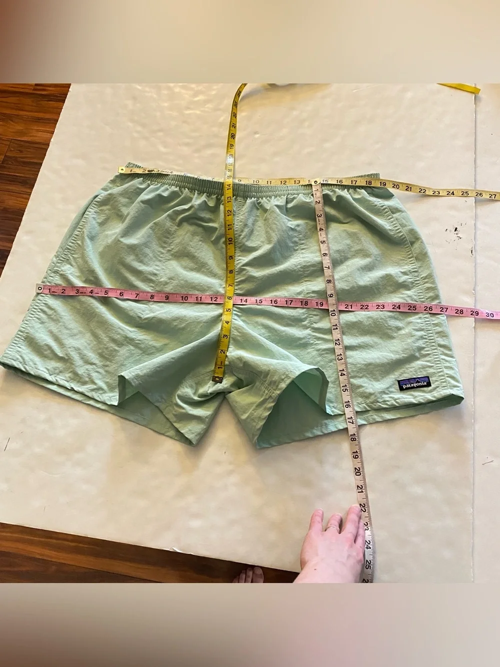 Patagonia Swim Trunks Shorts Mens Size XXL Light Green Swimsuit Beach Vacation